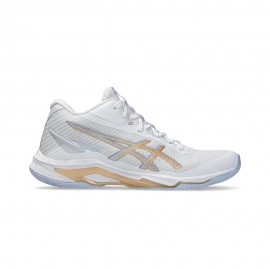 Asics Netburner Ballistic Ff Mt 4 Bianco Champagne - Scarpe Pallavolo Donna