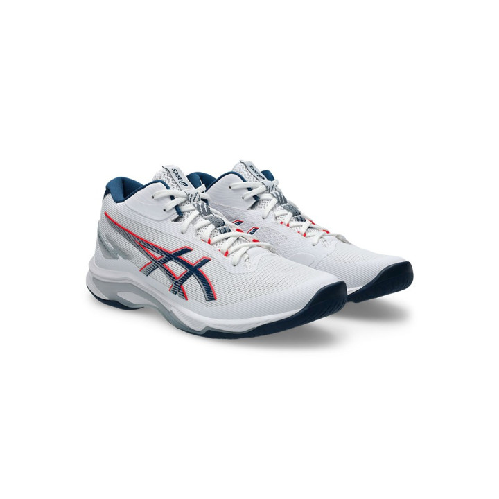 Asics Netburner Ballistic Ff Mt 4 Bianco Blu - Scarpe Pallavolo Uomo