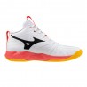 Mizuno Wave Momentum Pro Mid Bianco Arancio Nero - Scarpe Pallavolo Uomo