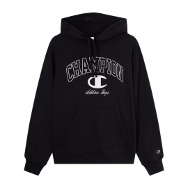 Champion Felpa Big Logo Nero Uomo