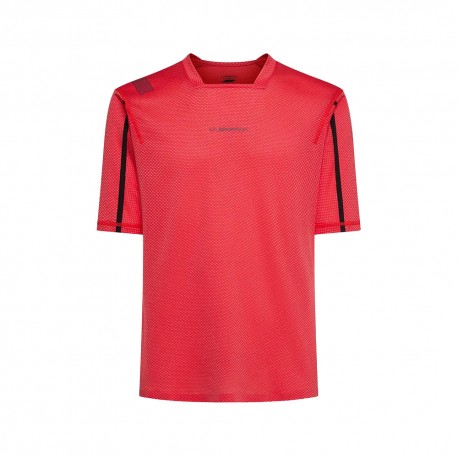 La Sportiva T-Shirt Trail Running Trail Bite Mountain Rosso Redwood Uomo