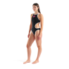Arena Costume Intero Piscina Big Logo Nero-Bianco Donna