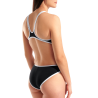 Arena Costume Intero Piscina Big Logo Nero-Bianco Donna