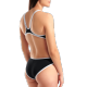 Arena Costume Intero Piscina Big Logo Nero-Bianco Donna