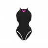 Arena Costume Intero Piscina Big Logo Nero-Bianco Donna