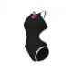 Arena Costume Intero Piscina Big Logo Nero-Bianco Donna
