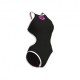 Arena Costume Intero Piscina Big Logo Nero-Bianco Donna