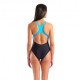 Arena Costume Intero Piscina Lily Con Reggiseno Interno Nero Turquoise Donna