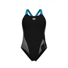 Arena Costume Intero Piscina Lily Con Reggiseno Interno Nero Turquoise Donna