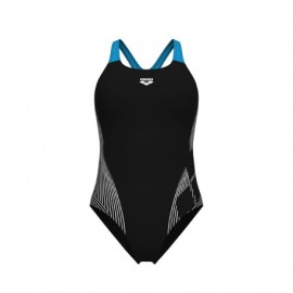 Arena Costume Intero Piscina Lily Con Reggiseno Interno Nero Turquoise Donna