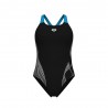 Arena Costume Intero Piscina Lily Con Reggiseno Interno Nero Turquoise Donna