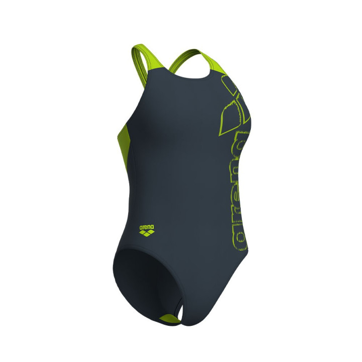 Arena Costume Intero Piscina Scratchy Asphalt Lime Donna
