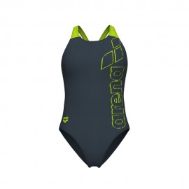 Arena Costume Intero Piscina Scratchy Asphalt Lime Donna