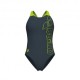 Arena Costume Intero Piscina Scratchy Asphalt Lime Donna