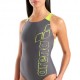 Arena Costume Intero Piscina Scratchy Asphalt Lime Donna
