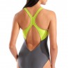 Arena Costume Intero Piscina Scratchy Asphalt Lime Donna