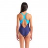 Arena Costume Intero Piscina Scratchy Navy Turquoise Donna
