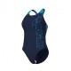 Arena Costume Intero Piscina Scratchy Navy Turquoise Donna
