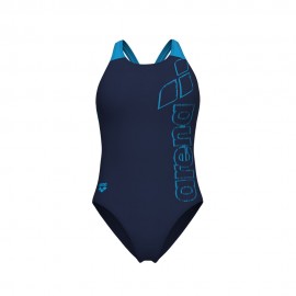Arena Costume Intero Piscina Scratchy Navy Turquoise Donna
