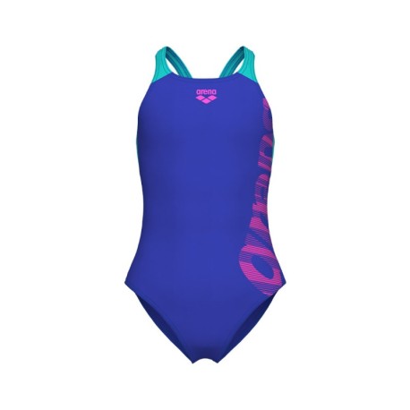 Arena Costume Intero Piscina Graphic Indigo Bambina