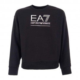 Ea7 Felpa Girocollo Visibility Nero Nero Donna