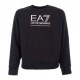 Ea7 Felpa Girocollo Visibility Nero Nero Donna