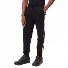 Ea7 Pantaloni Con Polsino Profilo Nero Uomo