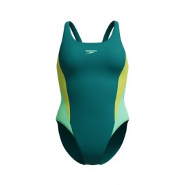 Speedo Costume Intero Piscina Colourblock Deep Emerald Donna