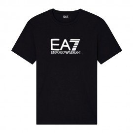 Ea7 T-Shirt Nero Bianco Uomo