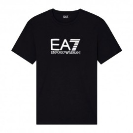 Ea7 T-Shirt Nero Bianco Uomo
