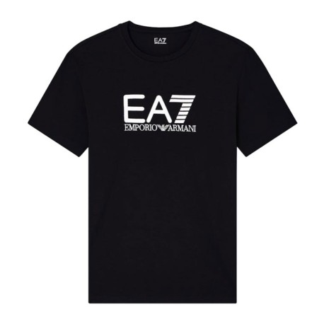 Ea7 T-Shirt Nero Bianco Uomo