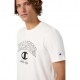 Champion T-Shirt Big Logo Bianco Uomo