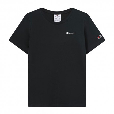 Champion T-Shirt Logo Piccolo Nero Donna