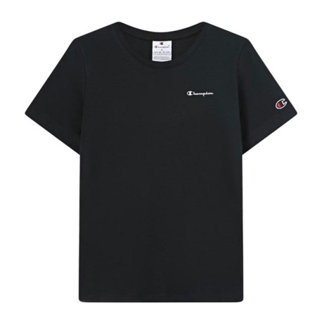 Champion T-Shirt Logo Piccolo Nero Donna