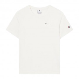 Champion T-Shirt Logo Piccolo Panna Donna