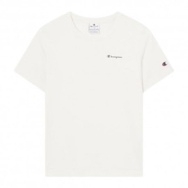 Champion T-Shirt Logo Piccolo Panna Donna