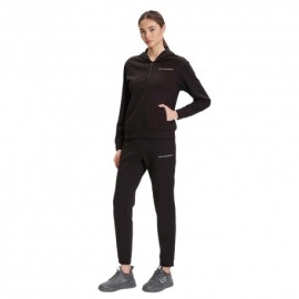 Ea7 Tuta Sportiva Full Zip Con Cappuccio Ess Nero Donna