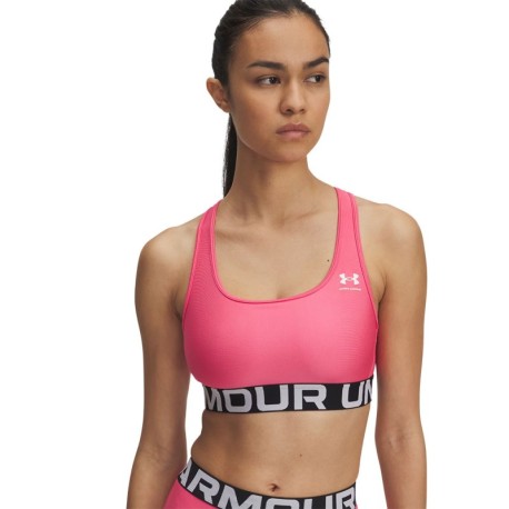 Under Armour Reggiseno Sportivo Hg Mid Reggiseno Sportivonded Super Rosa Donna