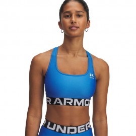 Under Armour Reggiseno Sportivo Mid Reggiseno Sportivonded Blue Atlantis Donna