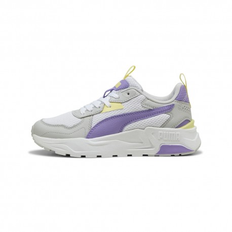 Puma Trinity Lite Gs Bianco Viola - Scarpe Da Ginnastica Bambina