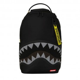 Sprayground Zaino Shark Central Tape Satin Nero Giallo