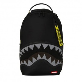 Sprayground Zaino Shark Central Tape Satin Nero Giallo