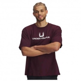 Under Armour Maglietta Palestra Logo Ghl Bordeaux Uomo