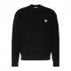 Calvin Klein Maglia Maniche Lunghe Girocollo Waffle Nero Uomo