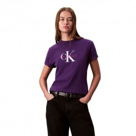 Calvin Klein T-Shirt Classic Logo Viola Donna