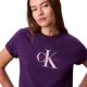 Calvin Klein T-Shirt Classic Logo Viola Donna