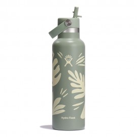 Hydro Flask Thermos Trekking Standard Flex Straw Cap Botanical Bliss Agave