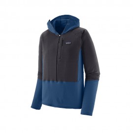 Patagonia Felpa In Pile R1 Pullover Hoody Clement Blue Uomo