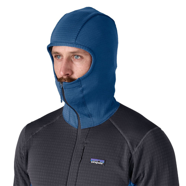 Patagonia Felpa In Pile R1 Pullover Hoody Clement Blue Uomo