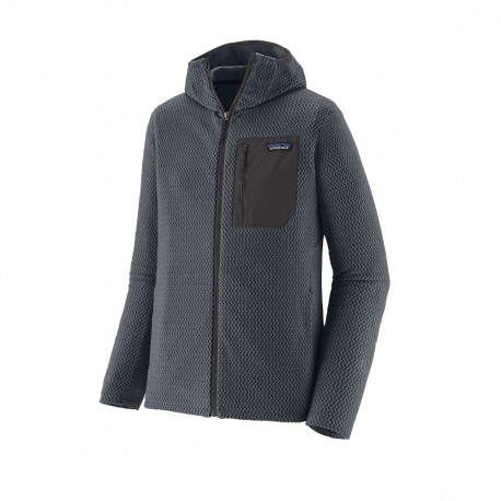 Patagonia Felpa In Pile R1 Air Full-Zip Hoody Smolder Blue Uomo
